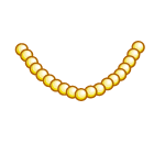 Yellow Mardi Gras Bead Necklace