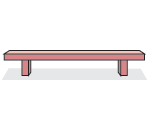 Carnation Pink Bench