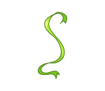 Single Curly Green Streamer