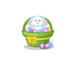 White Bunneh in a Basket
