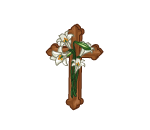 Wooden Lily Cross