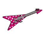 Polka Dot Flying V Guitar
