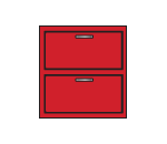 Akufig Large 2-Door Drawers