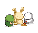 Sand Bunny Building Plushies