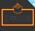 I Heart Mom Neon Sign
