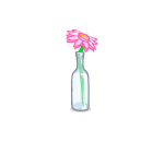 Bottle Vase With Single Flower