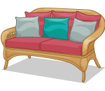 Comfy Wicker Couch