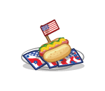 Patriotic Hot Dog