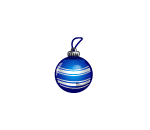 Blue Multi-White Stripe Ball