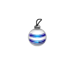 White Multi-Blue Stripe Ball