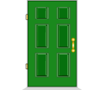 Green Bevelled Door