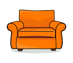 Basic Orange Armchair