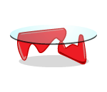 Abstract Red Coffee Table