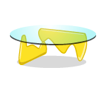 Abstract Yellow Coffee Table