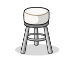 White Bar Stool