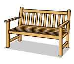 Birch Wood Bench