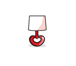 Red Heart Lamp