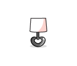 Black Heart Lamp