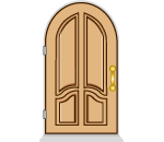 Pine Arched Door