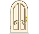 Birch Arched Door