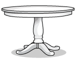 P&B Basics White Dining Table