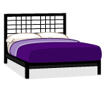 Purple Bamboo Zen Bed