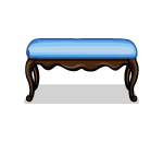 Royal Blue Satin Stool