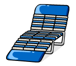 Blue Trifold Lounger