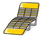 Yellow Trifold Lounger