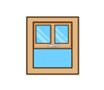 Open Pine Window