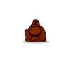 Wooden Happy Buddha Statue