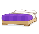 Purple Striped Bed