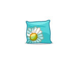 P&B Aqua Daisy Pillow