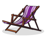 Purple Beach Lounger