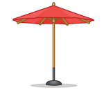 Coral Outdoor Umbrella