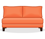 P&B Summer Orange Couch