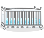 Blue Blanket Crib