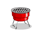 Red Portable BBQ