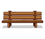 Wooden Park Bench