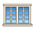 Basic White Double Window