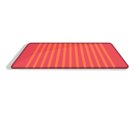 Coral Striped Rug