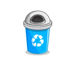 Blue Recycling Bin