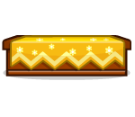 Yellow Star Draped Counter