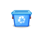 Blue Recycle Bin