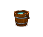 Dark Wood Bucket of Water