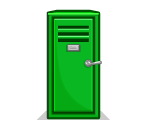 Closed Green School Locker