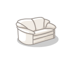 White Leather Love Seat