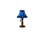 Blue Basement Lamp