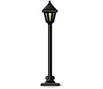 Skinny Black Street Lamp