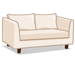 Cream Leather Couch